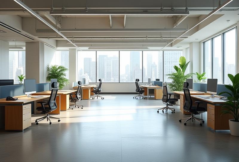 Modern office space with natural light, suggesting a professional and open environment.